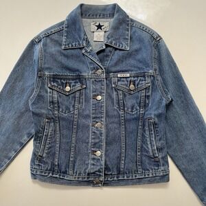 Vintage Star Blue Apparel Jacket Womens Medium Blue Denim Jean Trucker Hong Kong